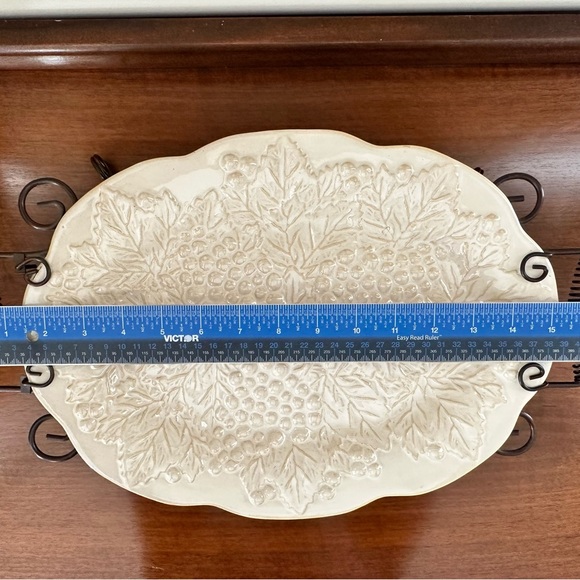 Ceramic decorative plate with metal stand - Picture 7 of 7